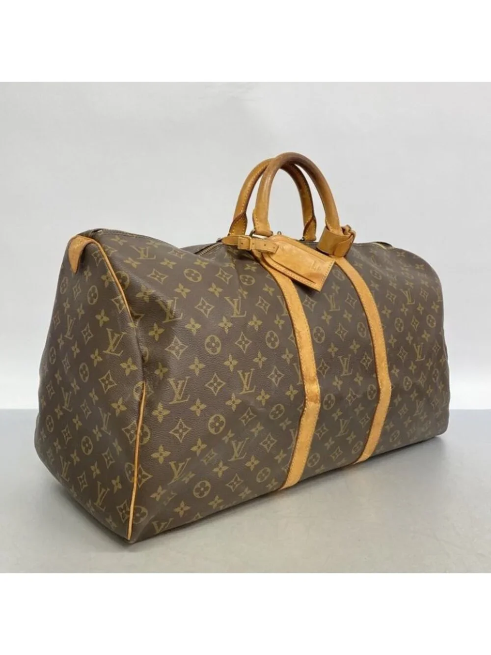 Louis Vuitton Boston Bag Monogram Keepall 55 Brown - Picture 2 of 10